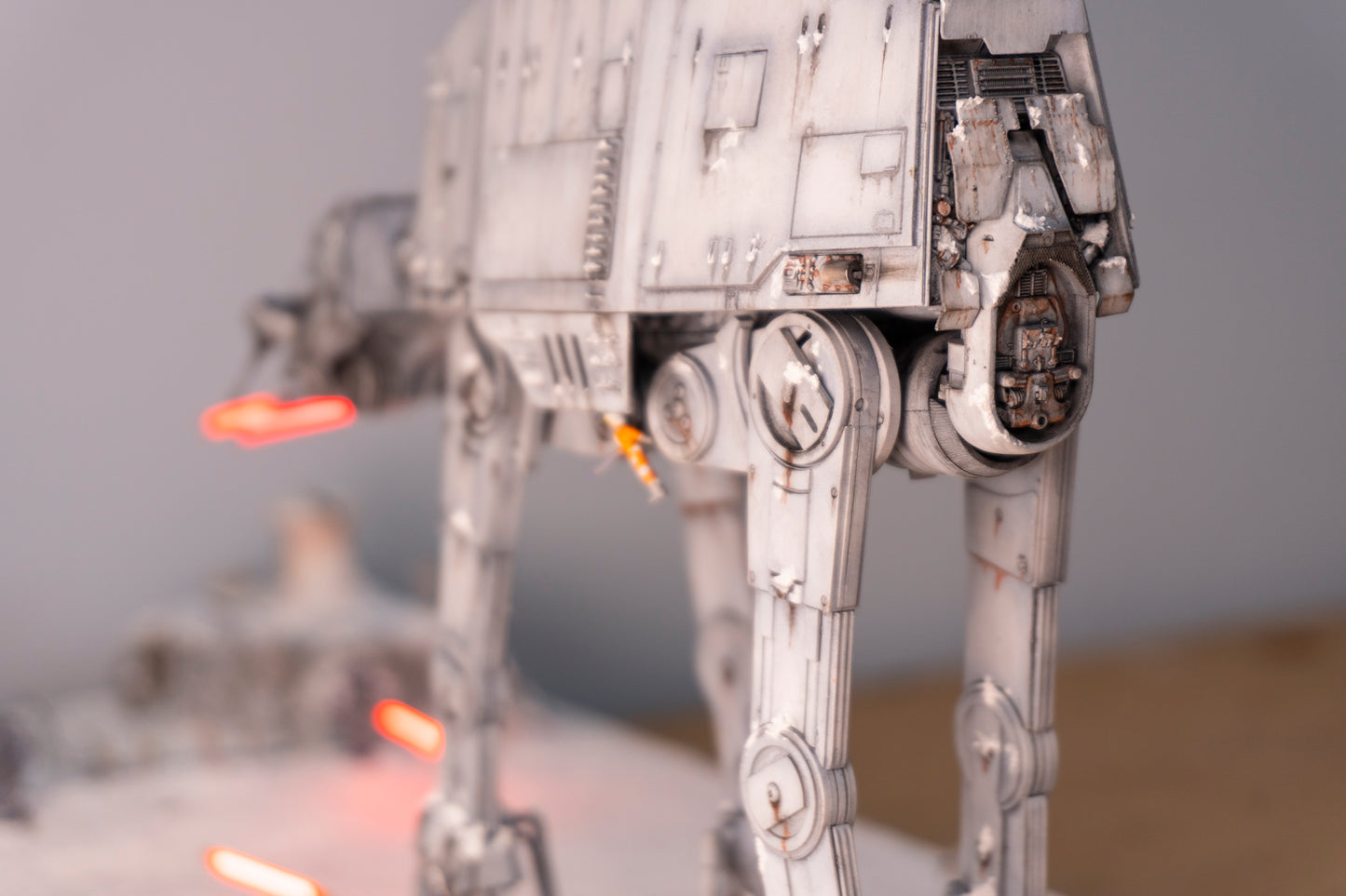 Star Wars AT-AT Battle of Hoth Diorama Custom built with Case