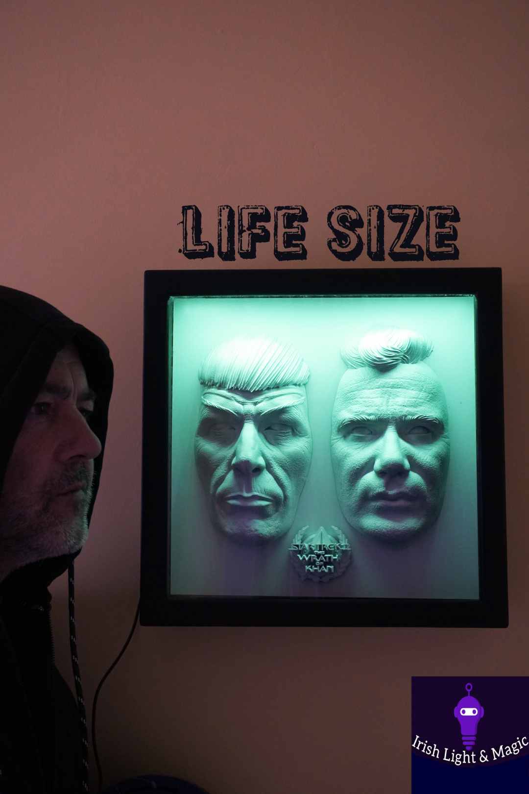 Star Trek Full size Kirk and Spock realistic lighted frame