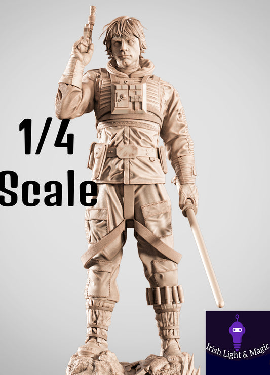 Luke Skywalker 1/4th large premium with lighted saber