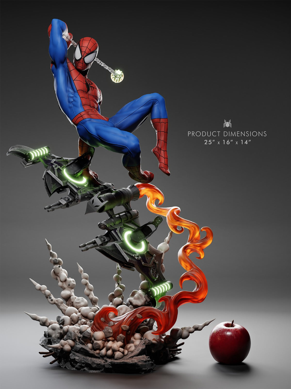 Spider-man on Goblin glider Premium Figure