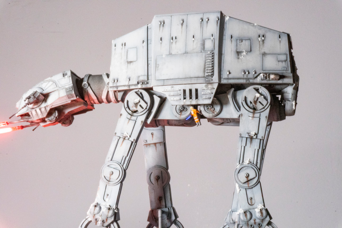Star Wars AT-AT Battle of Hoth Diorama Custom built with Case