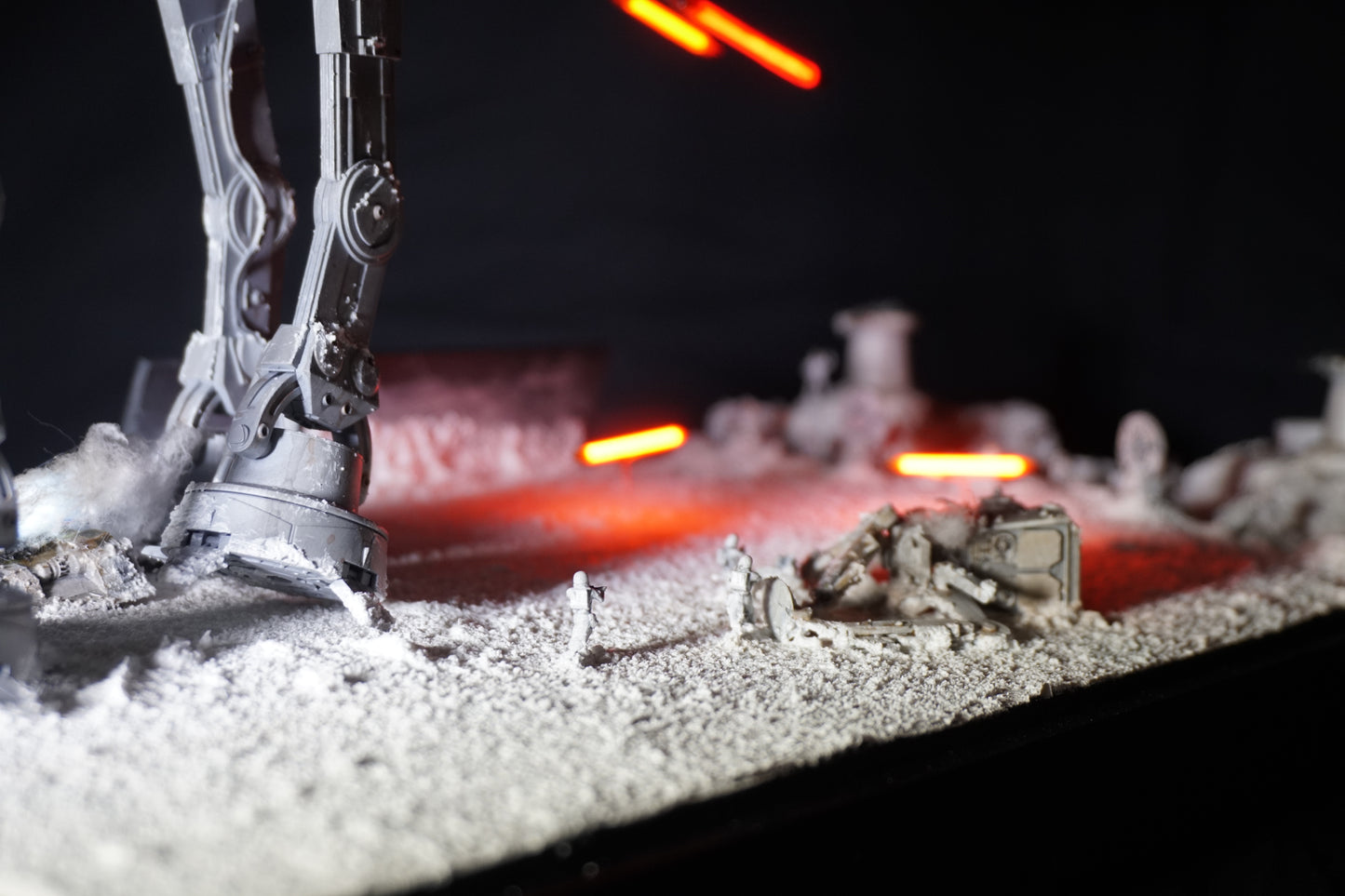 Star Wars AT-AT Battle of Hoth Diorama Custom built with Case