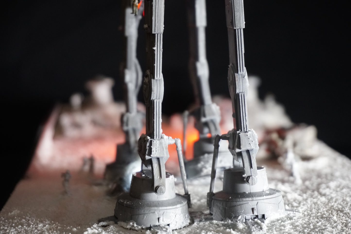 Star Wars AT-AT Battle of Hoth Diorama Custom built with Case